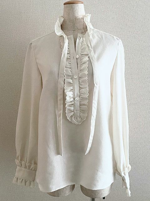 【メーカー直送】 リネンスカラップ刺繍ブラウス yunahica | トップス