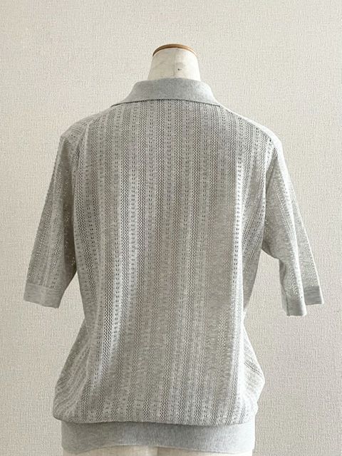 レース柄スキッパー（グレー）｜ユナヒカ